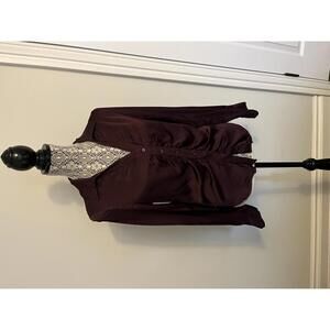 Dear John brown satin button up shirt